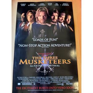 THE THREE MUSKETEERS movie theater size poster vintage 90s NEW